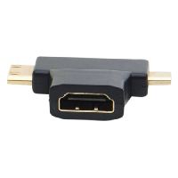 Exertis Connect 129904 HDMI adapter , T-f�rmig, Mini/micro HDMI Stecke
