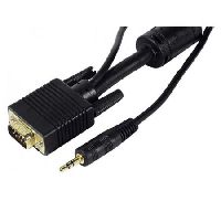 Exertis Connect 137221 S-VGA Monitorkabel + Audio, 15pol HD D-Sub St./