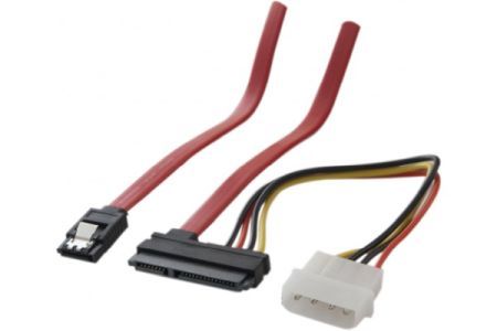 Exertis Connect 147551 SATA-Kabel 2 in 1 mit Molex Stromanschluss, 50c