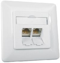 MetzConnect 1307381002-I Metz Connect Datendose E-DAT C6, Cat.6, 2-fac
