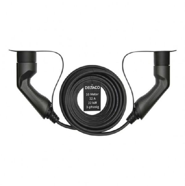 Deltaco KC023 Deltaco EV-32010 E-Ladekabel 3 phasig IEC Typ 2 auf Typ