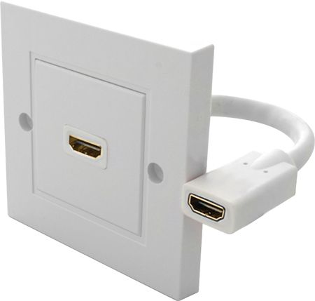 S-Conn 17000397 HDMI Anschlussdose, 1-fach, Unterputz, reinwei�