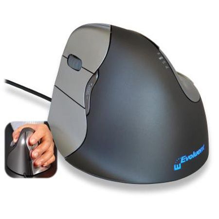 Evoluent VM4L Evoluent VerticalMouse 4, f�r Linksh�nder, USB, anthrazi
