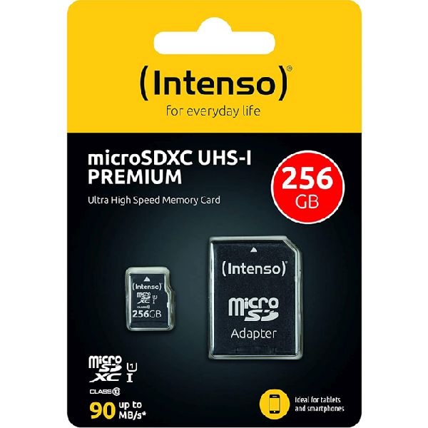 Intenso 3423492 Intenso microSDHC-Karte UHS-I Premium, Klasse 10, 256