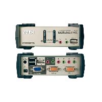 Aten CS1732B ATEN KVM Switch mit Audio, USB 2.0 und PS/2, 2-fach, OSD,