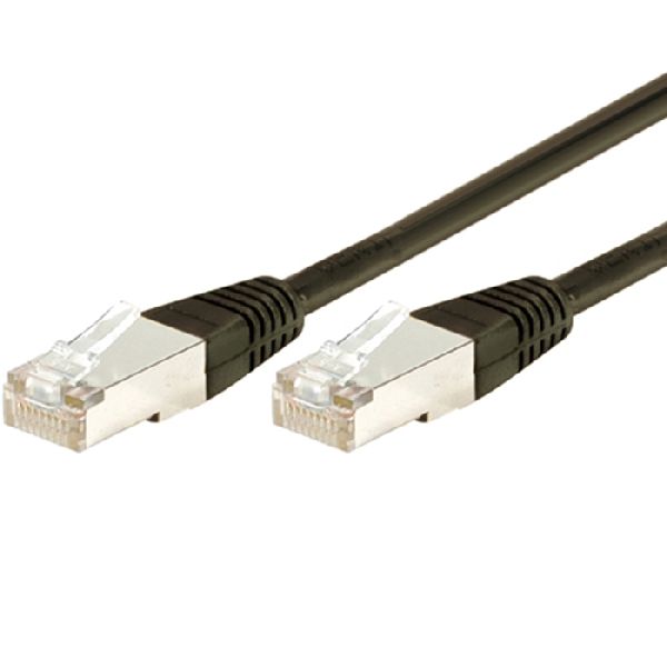 Exertis Connect 231350 Patchkabel Cat. 5e, F/UTP, schwarz, 0,7 m