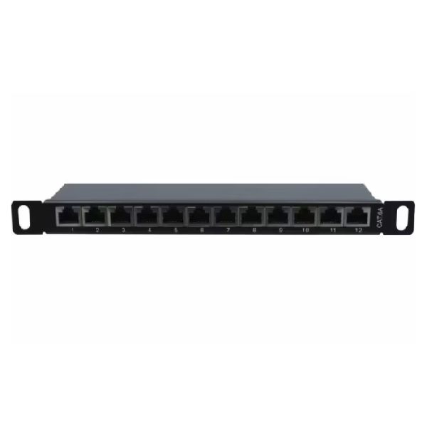 Exertis Connect 257312 Patchfeld, Cat. 6A, STP, 10 Zoll, 0,5HE, 12 Por