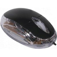 Exertis Connect 320300 Optische Mini USB Maus mit schwarzer Leuchtfarb