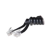 S-Conn 41002509 S-Conn H�rerspiralkabel lang, schwarz, L�nge ausgezoge