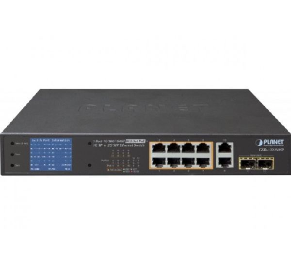 Planet GSD-1222VHP Planet Gigabit Switch GSD-1222VHP 8 Port, 8 x PoE+,