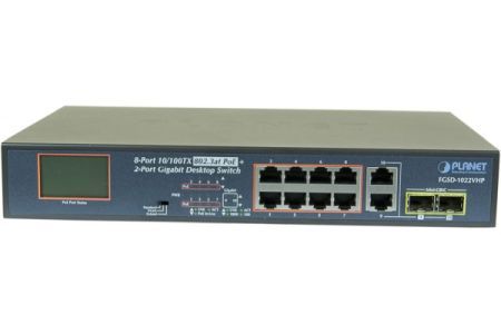 Planet FGSD-1022VHP Planet Gigabit Switch FGSD-1022VHP, 8 Port Fast Et