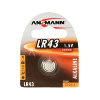 Ansmann 5015293 Ansmann Knopfzelle, LR43, 1,5 V Alkaline, VE: 1