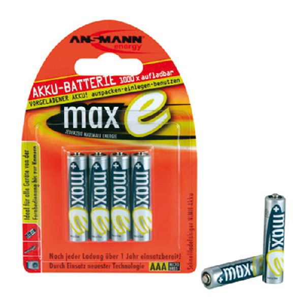Ansmann 5035042 Ansmann maxE NiMH-Akku, sofort einsatzbereit, Micro (A