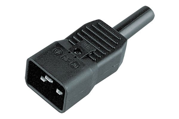 Bachmann 915.175 Bachmann Kaltger�testecker C20, 16 A, schwarz