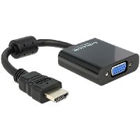Delock 65512 DeLOCK Adapter HDMI St. A / VGA Bu., schwarz