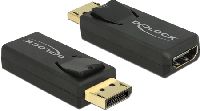 Delock 65573 DeLOCK Adapter DisplayPort 1.2 Stecker  HDMI Buchse schw