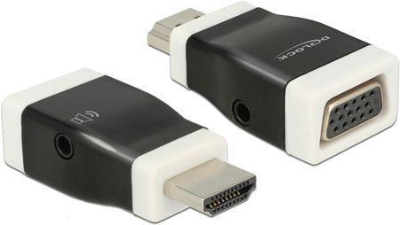 Delock 65586 DeLOCK Adapter HDMI-A St  VGA Buchse mit Audio (screwles