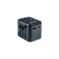 Verbatim 49544 Verbatim Reiseadapter mit USB Ladebuchsen, 1x USB Buchs