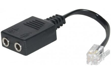 Dacomex 574400 Dacomex Adapterkabel RJ9 auf 2x 3,5 mm Klinkenbuchse