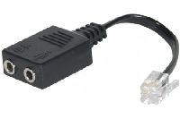 Dacomex 574400 Dacomex Adapterkabel RJ9 auf 2x 3,5 mm Klinkenbuchse