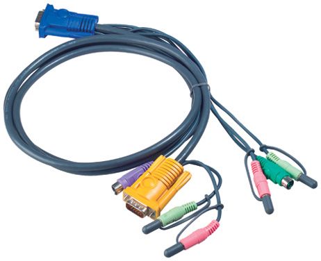 Aten 2L-5302P Oktopuskabel PS/2 mit Audio, 1,8 m