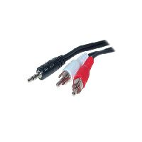 S-Conn 64315 Audiokabel, 3,5 mm Stereo Klinkenst./2x Cinch St., ca. 15