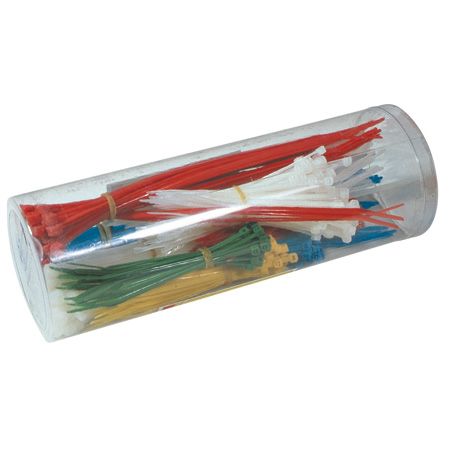 Tecline 69000002 Kabelbinder Sortiment, 300 St�ck farbig sortiert und