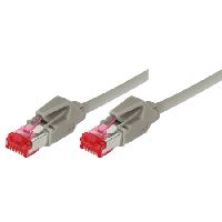 Tecline 71803 Patchkabel S/FTP, PiMF, CAT.6A EIA/TIA, Class EA, grau,