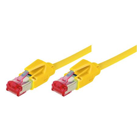 Tecline 71807Y Patchkabel S/FTP, PiMF, CAT.6A EIA/TIA, Class EA, gelb,