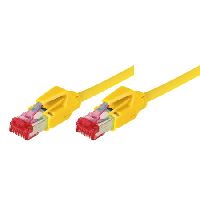 Tecline 71807Y Patchkabel S/FTP, PiMF, CAT.6A EIA/TIA, Class EA, gelb,