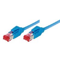 Tecline 71850B Patchkabel S/FTP, PiMF, CAT.6A EIA/TIA, Class EA, blau,