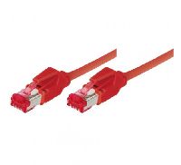 Tecline 73608R Patchkabel S/FTP, PiMF, CAT.6A EIA/TIA, Class EA, rot,