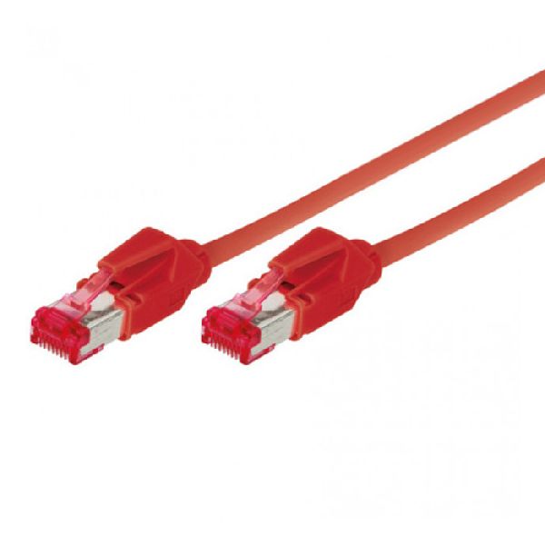 Tecline 73630R Patchkabel S/FTP, PiMF, CAT.6A EIA/TIA, Class EA, rot,