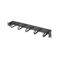Dexlan 754532 Dexlan 19 Rangierfrontplatte, 1HE, Metall, RAL 9005 sch