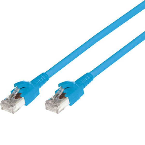 D�twyler 653708 D�twyler Patchkabel S/FTP, PiMF, Cat.6A, blau, 1,0 m