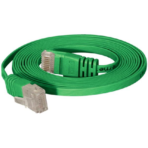 Tecline 778003G High Quality Flachband Patchkabel Cat. 6, U/UTP, gr�n,