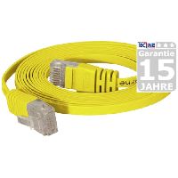 Tecline 77802Y High Quality Flachband Patchkabel Cat. 6, U/UTP, gelb,