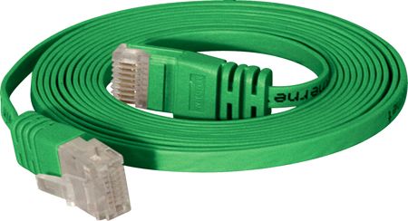 Tecline 77803G High Quality Flachband Patchkabel Cat. 6, U/UTP, gr�n,