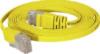 Tecline 77805Y High Quality Flachband Patchkabel Cat. 6, U/UTP, gelb,