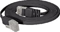Tecline 77807S High Quality Flachband Patchkabel Cat. 6, U/UTP, schwar