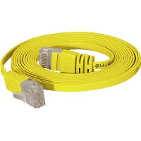 Tecline 77807Y High Quality Flachband Patchkabel Cat. 6, U/UTP, gelb,