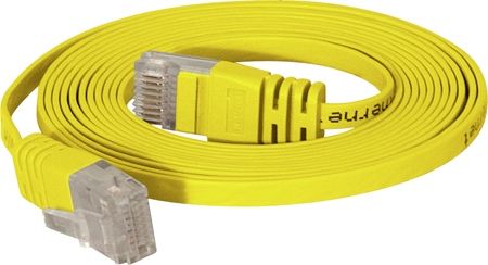 Tecline 77810Y High Quality Flachband Patchkabel Cat. 6, U/UTP, gelb,