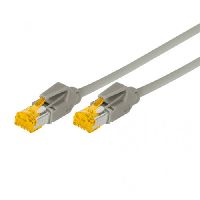 Tecline 78003 Patchkabel S/FTP, PiMF, CAT.6A ISO IEC, grau, 3,0 m