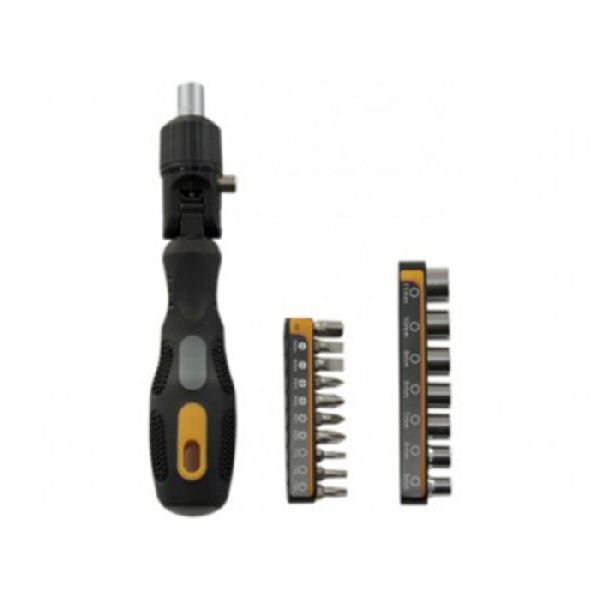Exertis Connect 815603 Bit-Ratschen-Schraubendreher mit Winkelfunktion