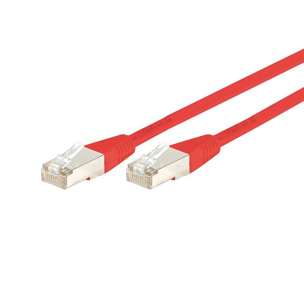 Dexlan 858301 Dexlan Patchkabel Cat. 6A, S/FTP (PiMF), rot, 0,5 m