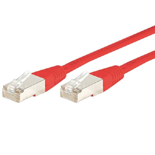 Dexlan 858309 Dexlan Patchkabel Cat. 6A, S/FTP (PiMF), rot, 15,0 m