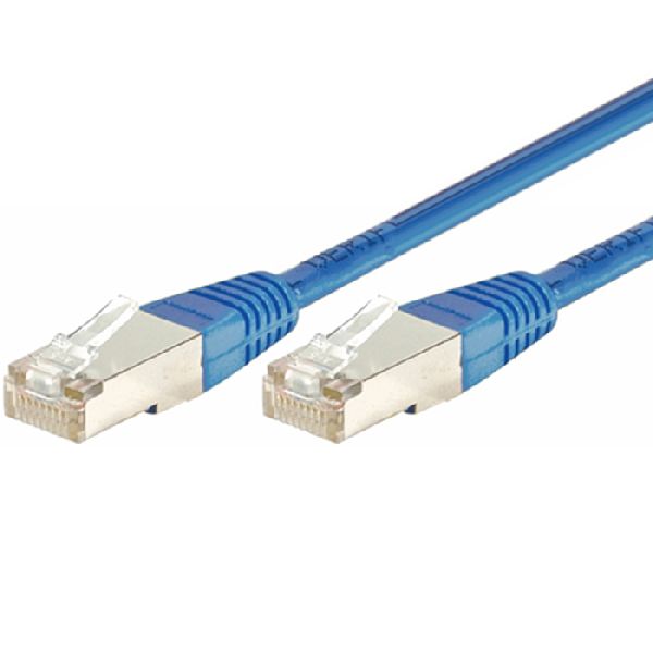 Dexlan 858316 Dexlan Patchkabel Cat. 6A, S/FTP (PiMF), blau, 1,0 m