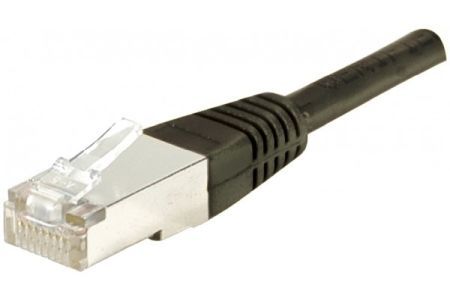 Dexlan 858378 Dexlan Patchkabel Cat. 6A, S/FTP (PiMF), schwarz, 2,0 m
