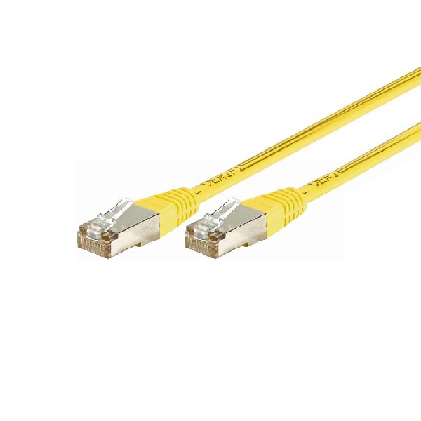 Dexlan 859562 Dexlan Patchkabel Cat. 6A, F/UTP, gelb, 0,5 m