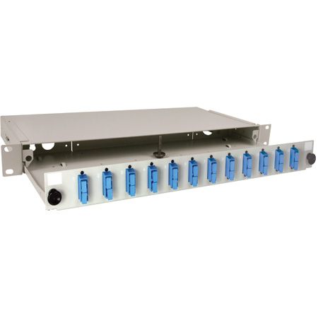 Tecline 90766 LWL Splei�box, 12-fach SC-Duplex, inklusive SC Duplex-Ku